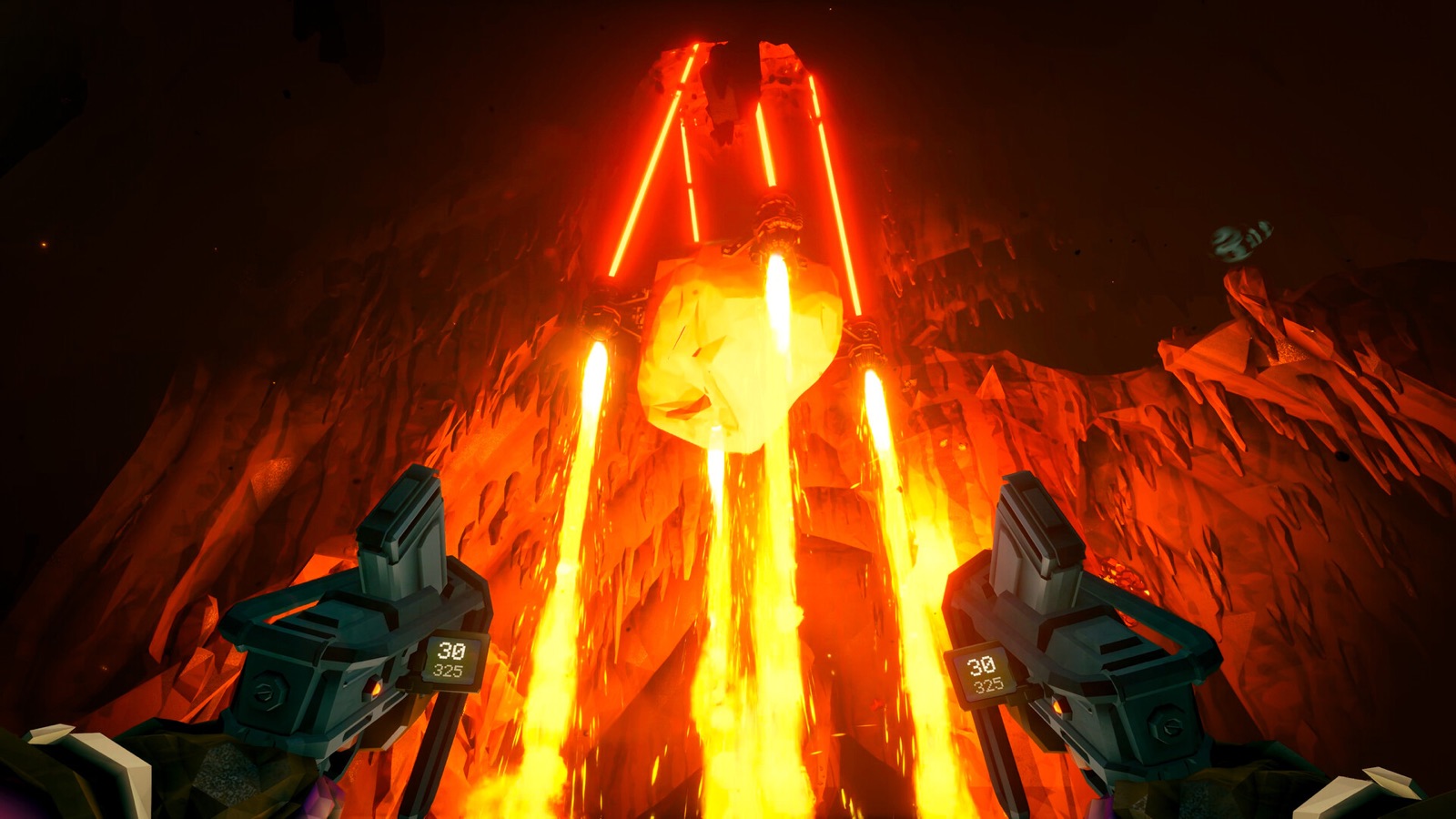 A gameplay scene from Deep Rock Galactic.
