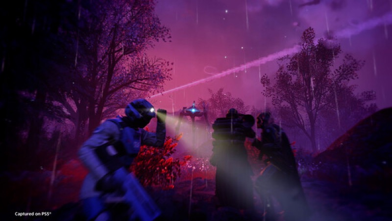 A gameplay scene from Helldivers 2.