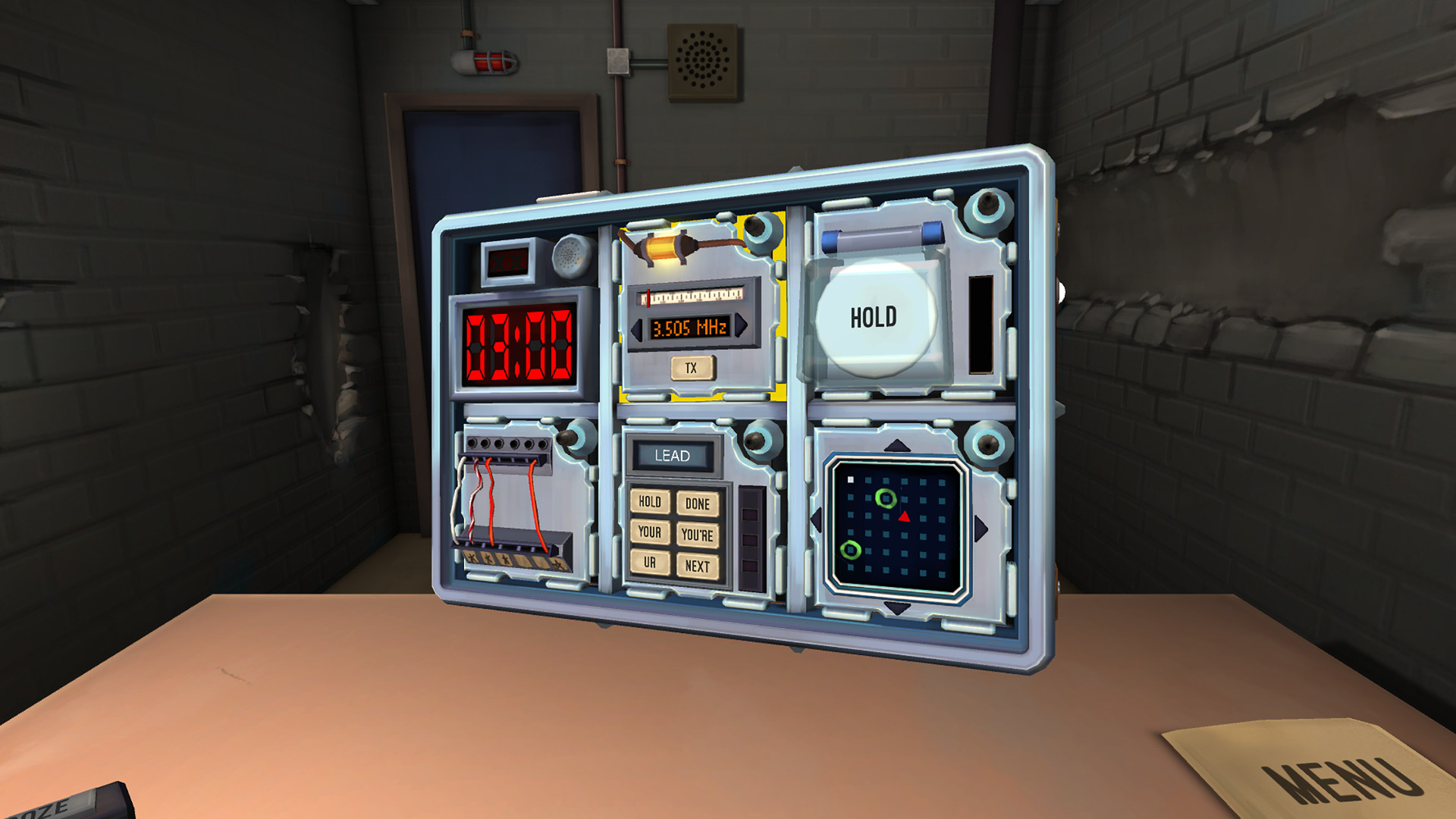 A publisher-submitted gameplay scene from Keep Talking and Nobody Explodes.