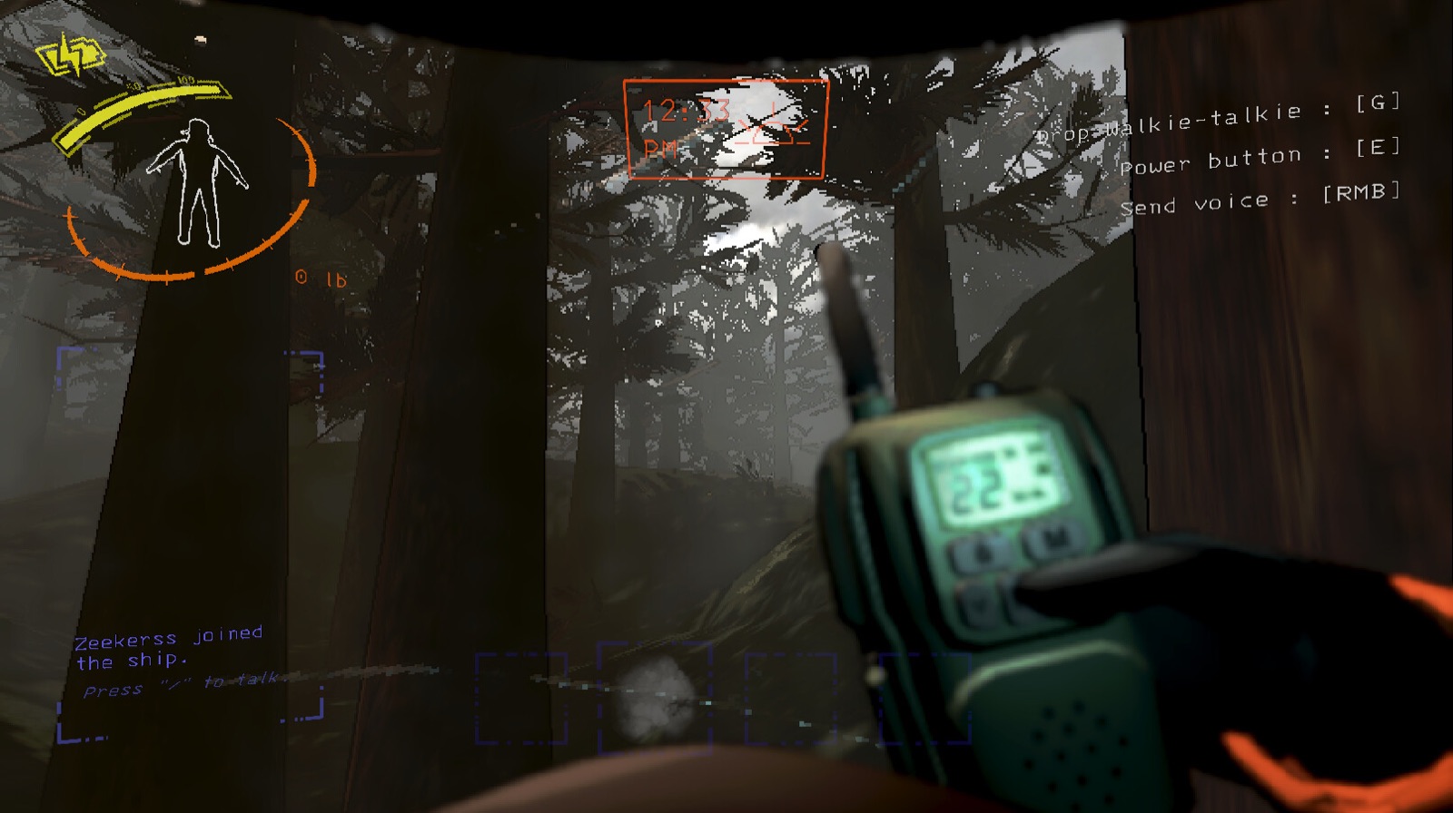 A gameplay scene from Lethal Company.