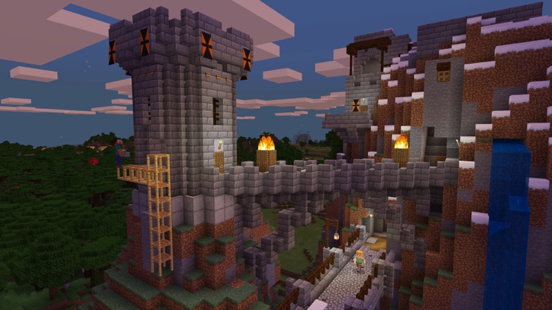 A gameplay scene from Minecraft.