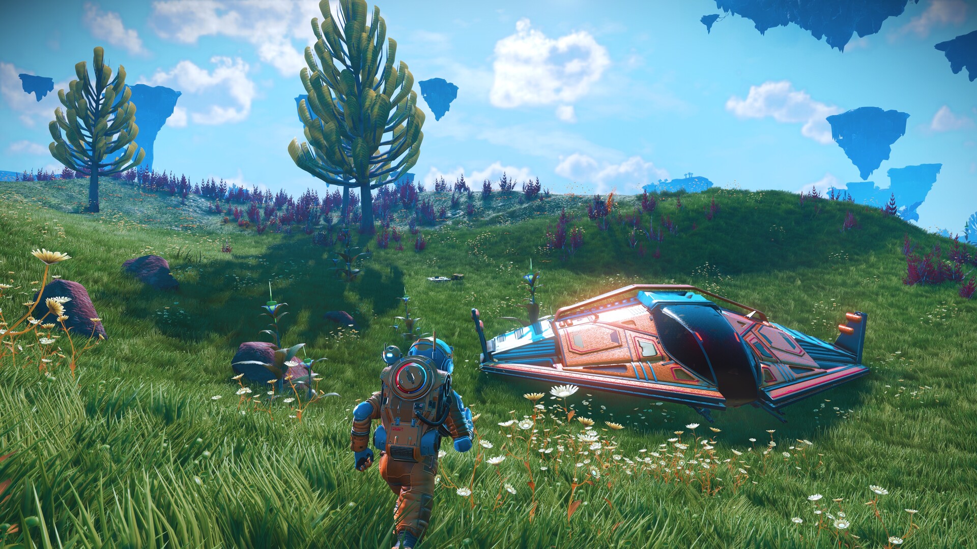 A publisher-submitted gameplay scene from No Man's Sky.