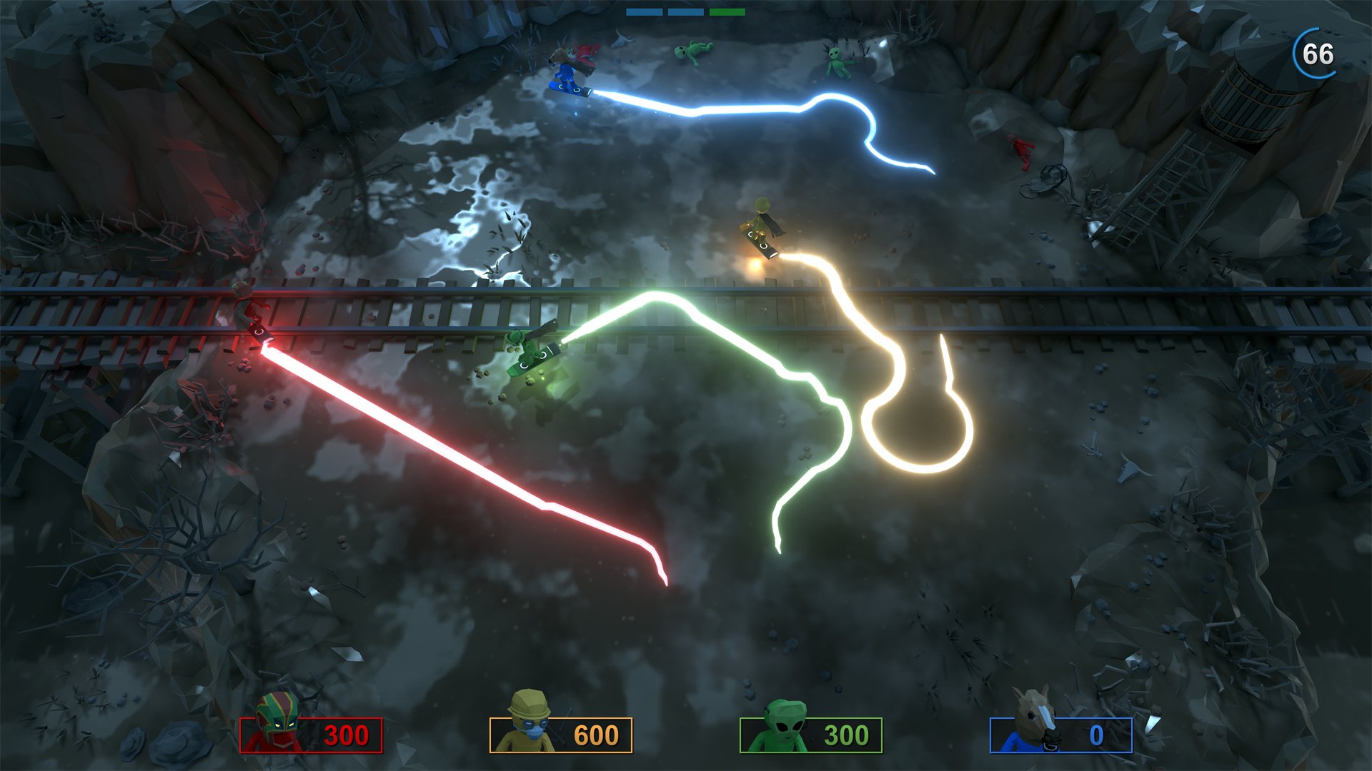 A gameplay scene from Pummel Party.