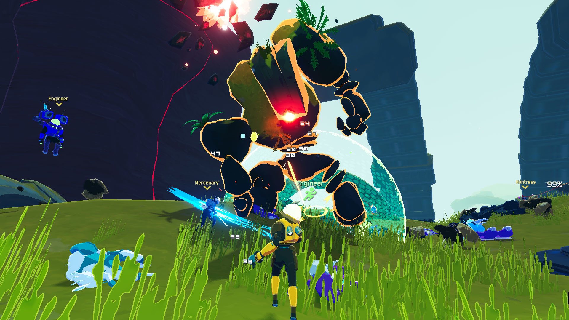A publisher-submitted gameplay scene from Risk of Rain 2.