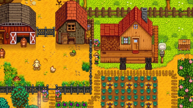 A gameplay scene from Stardew Valley.