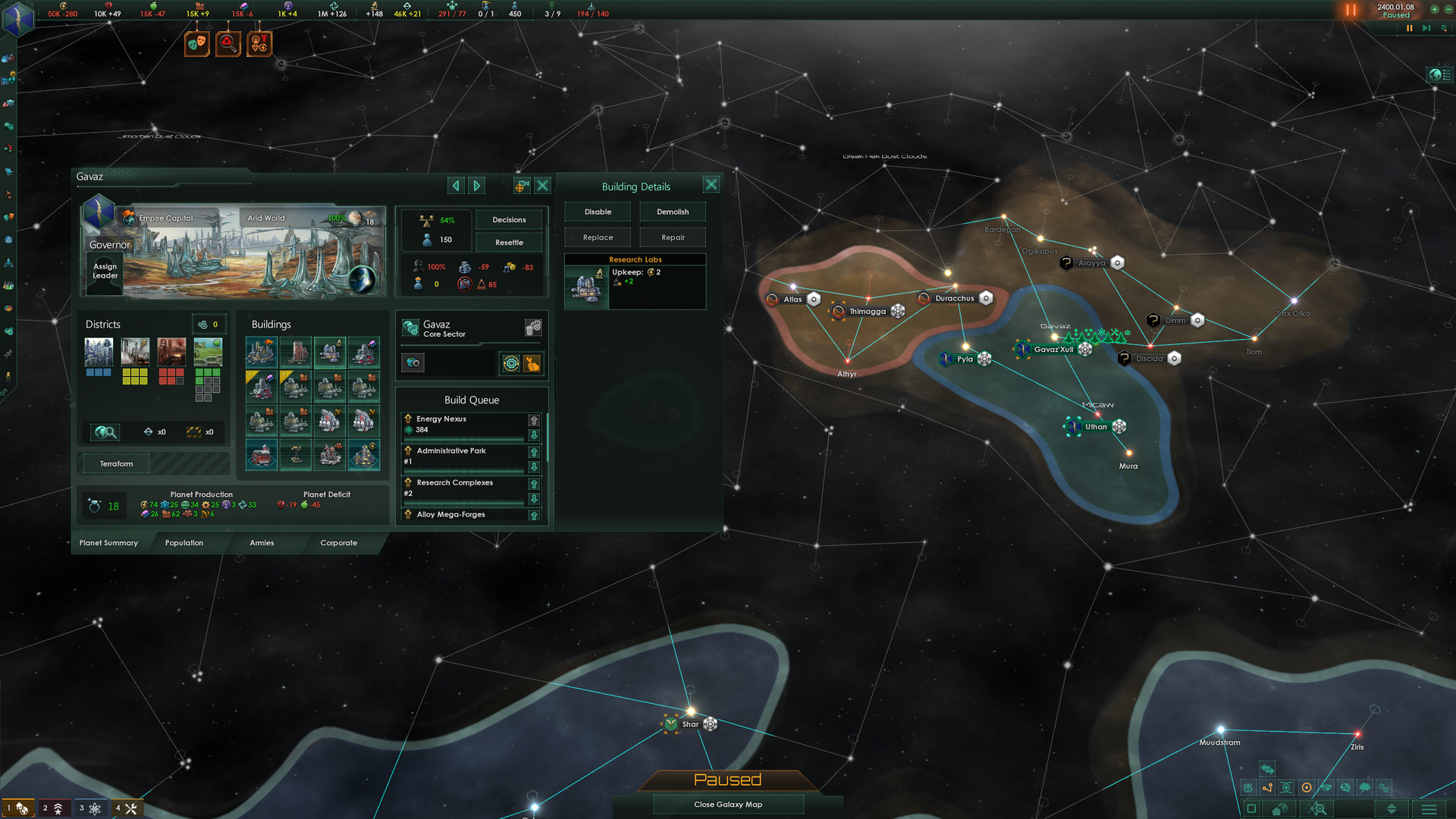 A publisher-submitted gameplay scene from Stellaris.