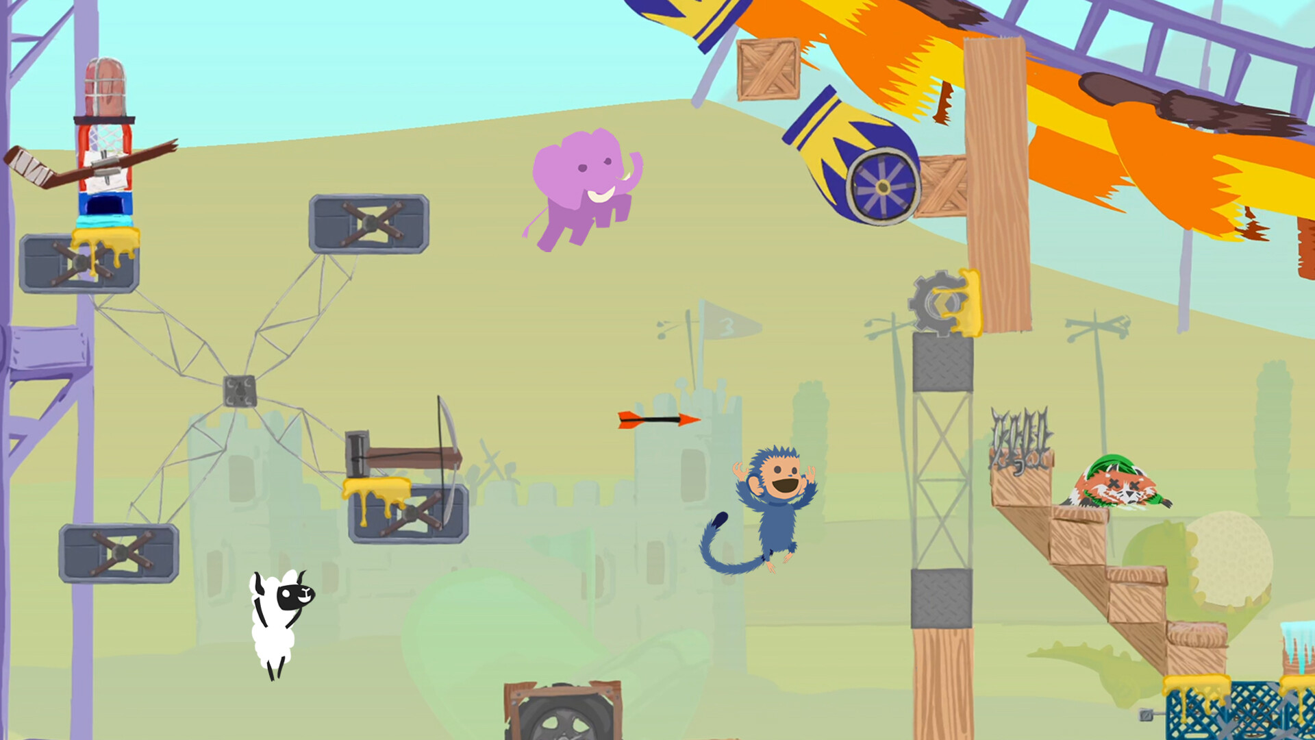 Publisher-submitted Ultimate Chicken Horse gameplay screenshot 2.