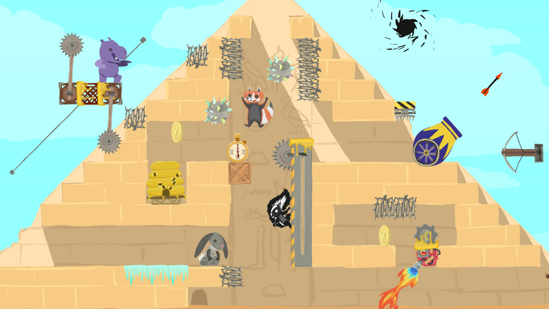 Publisher-submitted Ultimate Chicken Horse gameplay screenshot 3.