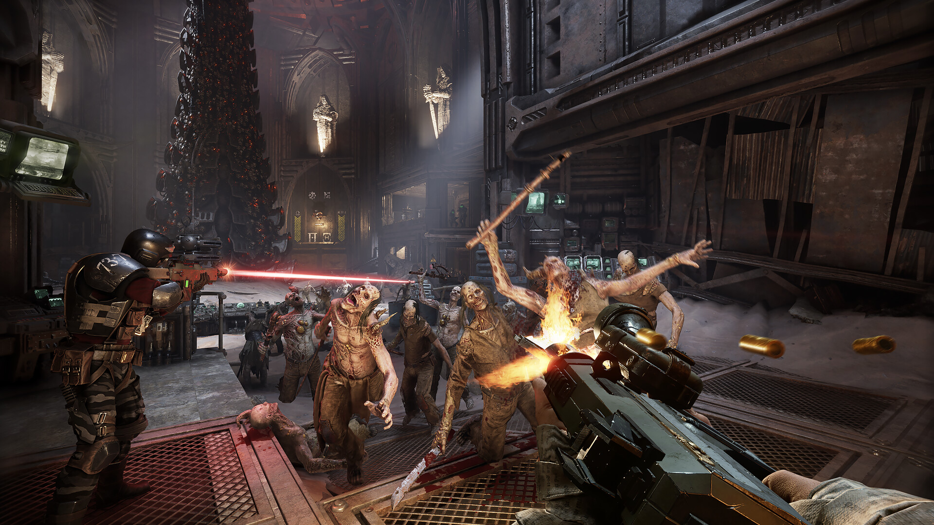 A publisher-submitted gameplay scene from Warhammer 40,000: Darktide.